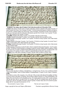 WAM 9298& States of the Manor – Morden Entry 1312 + images