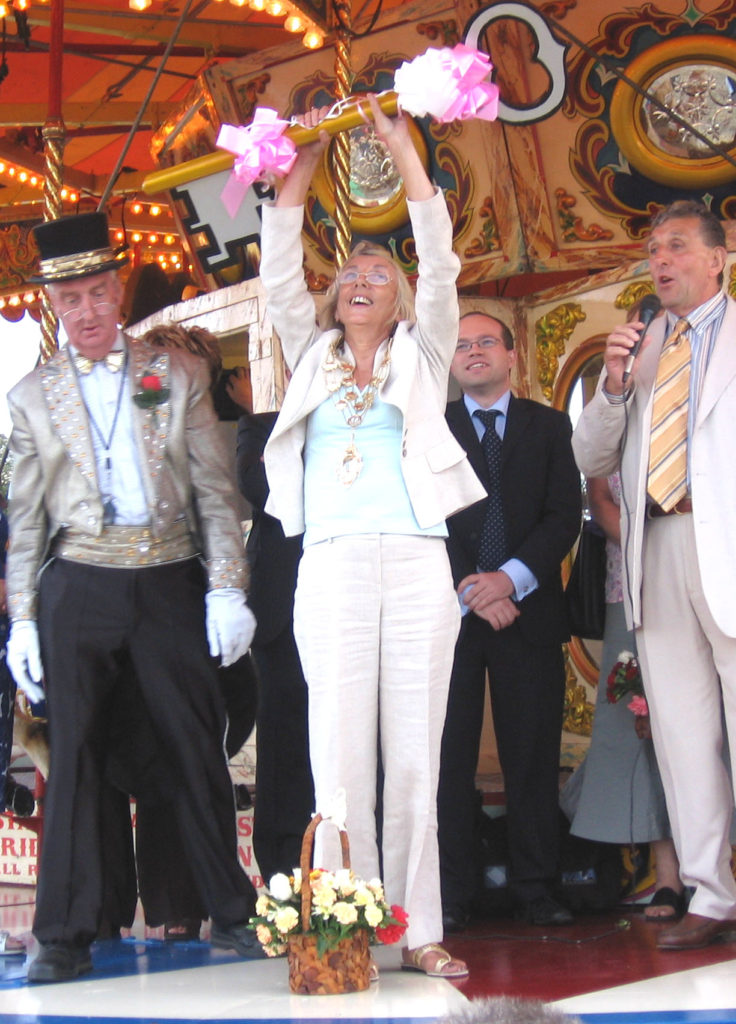 Status Fair, Mitcham Common CR4. The Mayor of Merton officially opening the Status Fair with the 'Golden Key'.