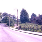 Cranmer Road and Rowcroft corner, Mitcham, Surrey CR4, . A view from Cranmer Bridge. looking south. Mitcham Garden Village is on the right. built on Rowcrofts. an ancient rough pasture.