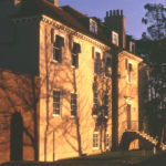 The Canons - front elevation, Madeira Road, Mitcham, Surrey CR4. Late p.m. in winter.