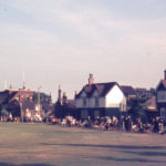 Cricket Green and the Causeway, Mitcham, Surrey CR4. Distant view. The Causeway is now Cricket Green.