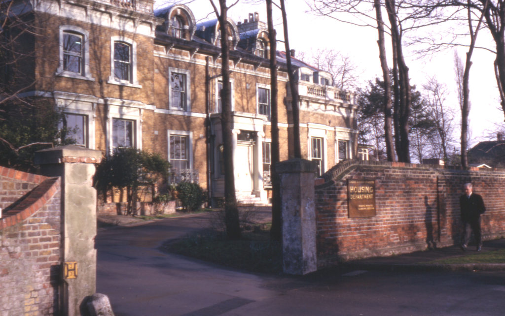 Mitcham Court, Cricket Green, Mitcham, Surrey CR4. Built c. 1823. Used as Council offices from 1937 to 1983.