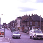 High Street Colliers Wood, London SW19. Looking south-west from near northern end of High Street.