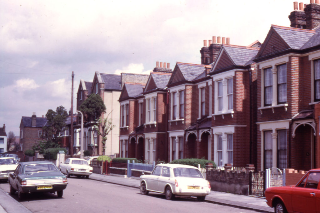 Park Road, Colliers Wood, London SW19. Site of Colliers Wood House.