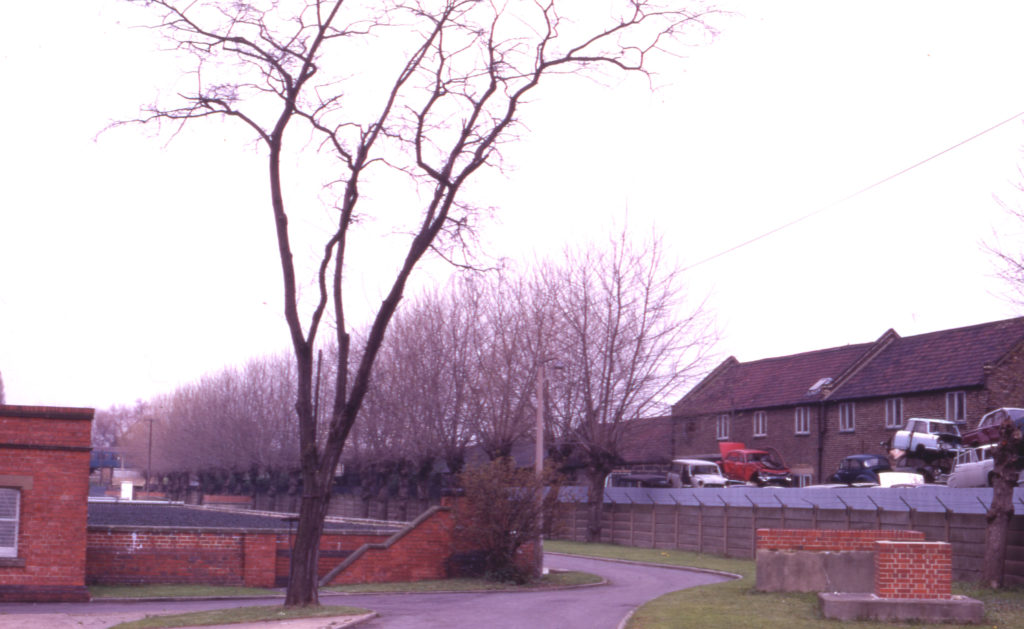 Wandle Valley Sewage Works, Byegrove Road, Colliers Wood, London SW19. Looking north. Mead Path on right.