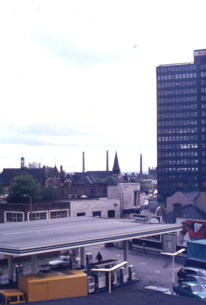 Line of Surrey Iron Railway, Colliers Wood, London SW19. Looking south from north-west of High Street. south-west of Byegrove Road.