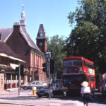 Vestry Hall, by Cricket Green, Mitcham, Surrey CR4. Looking North from Kings Head.