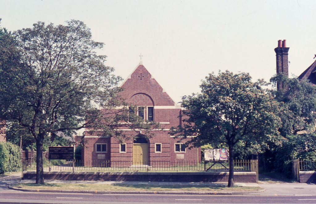 Congregational Church, London Road, Mitcham, Surrey CR4. Opened June 1932. Demolished in 1993. and site redeveloped as Temple Gate Mews.
