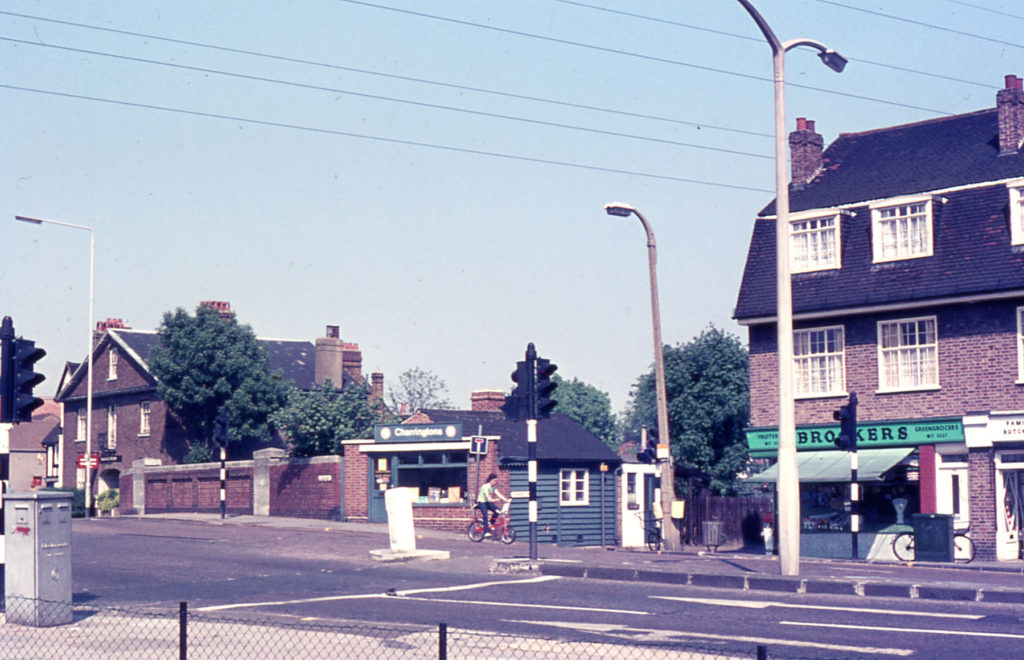 Junction of London Road with Tramway Path, Mitcham, Surrey CR4.