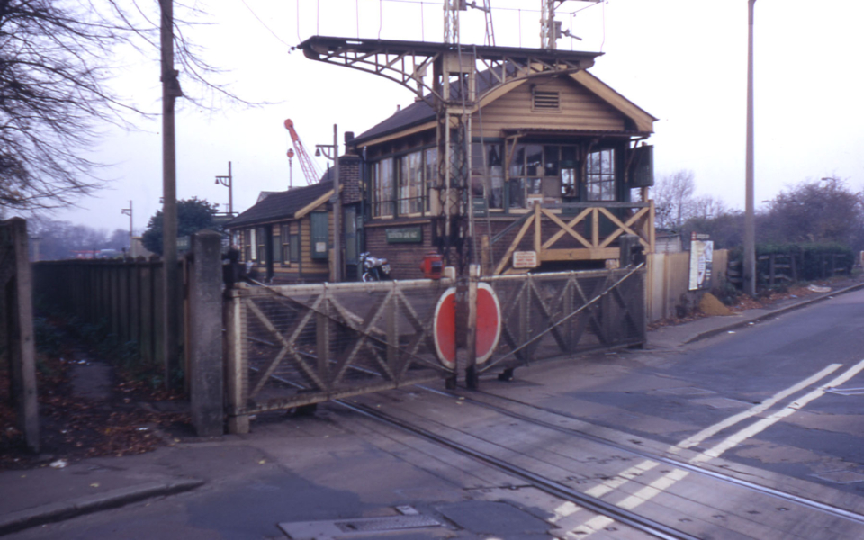 Beddington Lane Halt, Mitcham Common, Mitcham, Surrey CR4. Line of Surrey Iron Railway. 