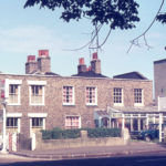 Cottages in London Road, Mitcham, Surrey CR4. Overlooking Figges Marsh. Early Victorian. built on former commonland. Gone by 1998.