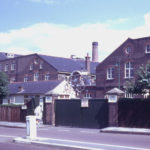 James Pascall's Factory, Streatham Road, Mitcham, Surrey CR4. North from Figges Marsh. Sweet factory. relocated here from c. 1900. Demolished in early 1970s. and now (2009) part of Mitcham Industrial Park.