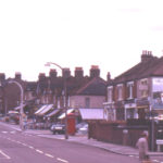 Streatham Road, Roe Bridge & Parish Boundary, London SW16. Looking North. Rural Way on right.