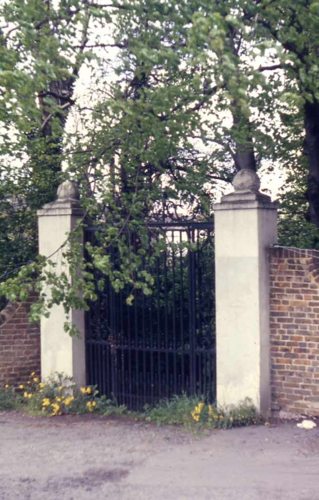 Gateway to Addingtons Villa, Phipps Bridge, London SW19. Gate relocated in 1975 to Cannizaro Park. Wimbledon.