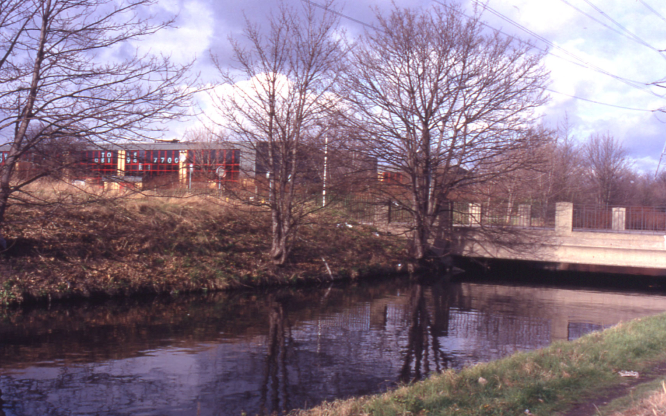 River Wandle: Windsor Avenue, London SW19. 