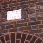 Dated stone in Belgrave Walk, Mitcham, Surrey CR4.