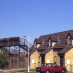 Footbridge to Sandy Lane from Eastfields, Mitcham, Surrey CR4.