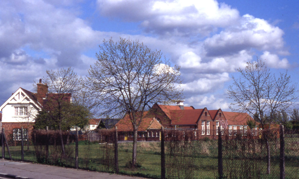 Grounds of Lonesome School, Mitcham, Surrey CR4. Formerly the 1st & 2nd Shore Meadows. The school opened in 1903.