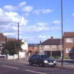 Route of old farm track from Leonard Road to Lilian Road, London SW16.