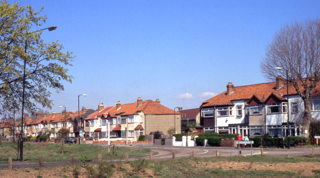 Arthur's Pond and site of New Barns, Commonside East, Mitcham, Surrey CR4.