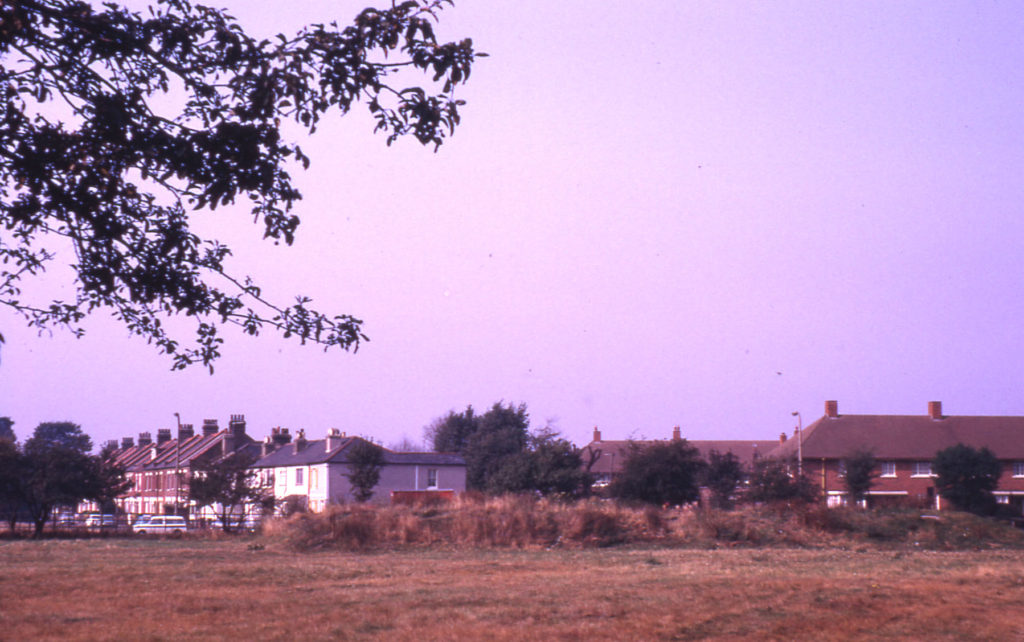 Mitcham Common: junction of Commonside East and Manor Road, Mitcham, Surrey CR4. Old air raid shelter.