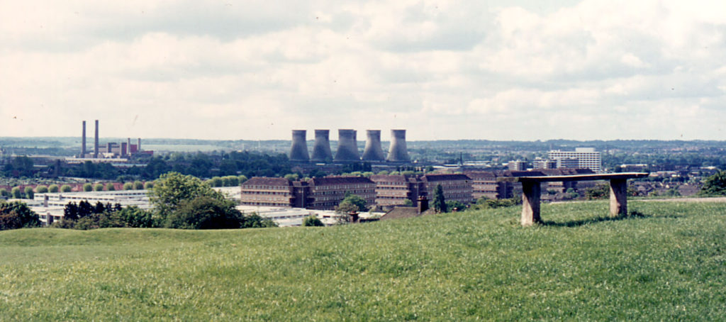 View towards Croydon from Pollards Hill, London SW16.
