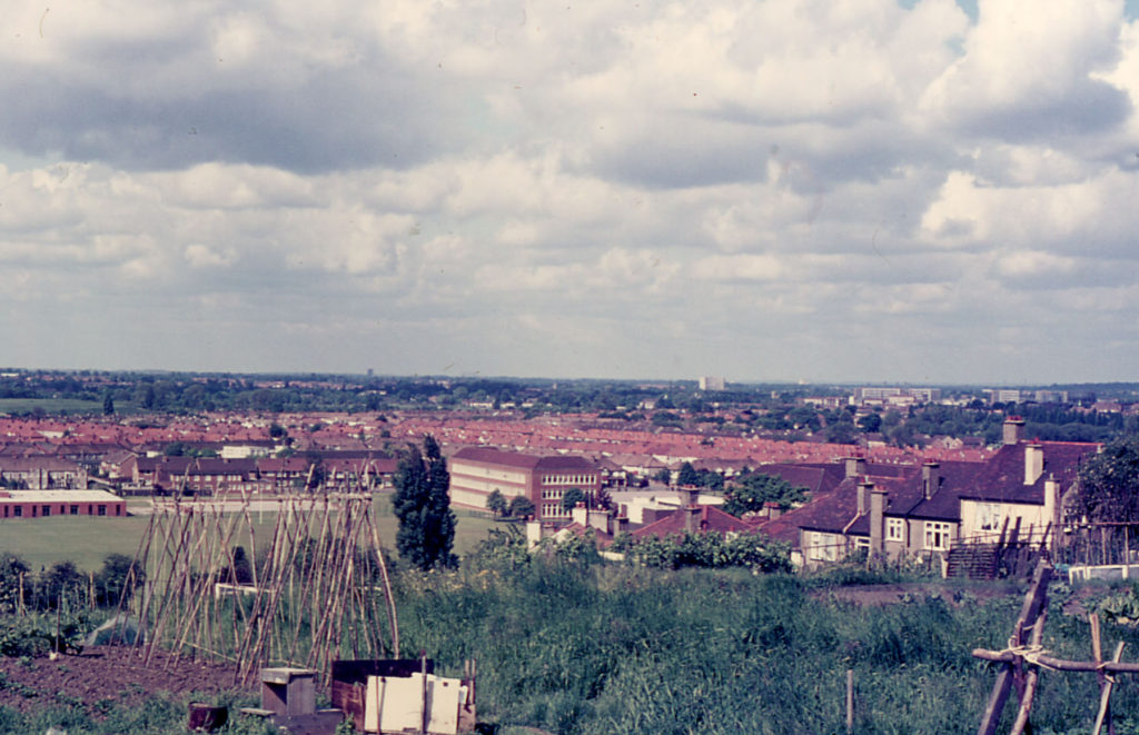 View towards Mitcham from Pollards Hill, London SW16.