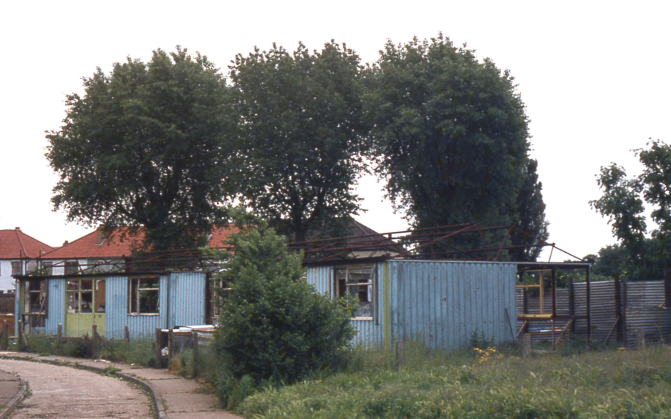 The last of the Arcon prefabs Middlesex Road, Pollards Hill, London SW16. Erected in 1946. Demolished 1970s. 