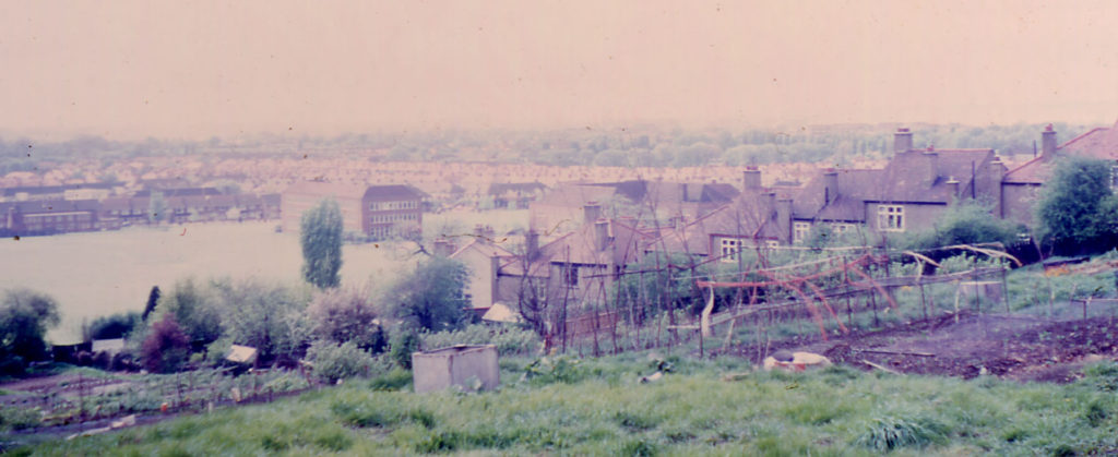 View across Mitcham Common from Pollards Hill, London SW16.