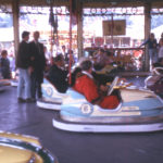 Mitcham Fair, Three Kings Piece, Mitcham, Surrey CR4. The Dodgems during the opening of the Fair.