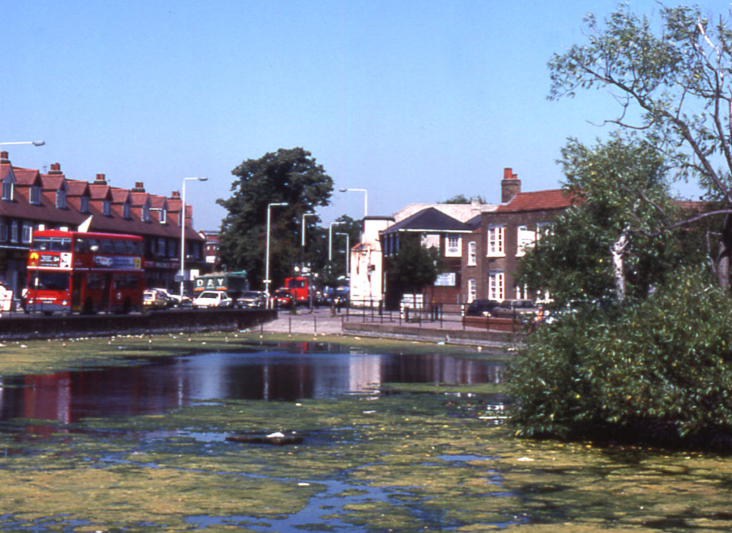 Three Kings Pond, Mitcham, Surrey CR4. Looking north towards Upper (Fair) Green.