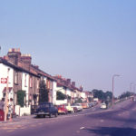 Commonside East, Mitcham, Surrey CR4. From Three Kings Pond. looking east towards Beehive Bridge.