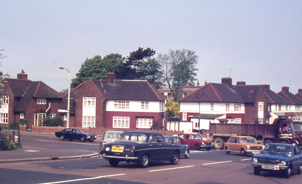 Junction Madeira Road and Commonside West, Mitcham, Surrey CR4. Looking west across Commonside West. Madeira Road on left.