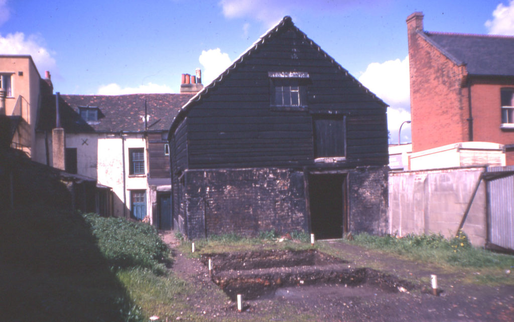 Rear of Site of 29 Upper Green east, Mitcham, Surrey CR4. Merton Historical Society dig.