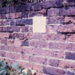 Durham House - wall, Fair Green, Mitcham, Surrey CR4. Stone with initials GS (George Stainforth – c. 1769).