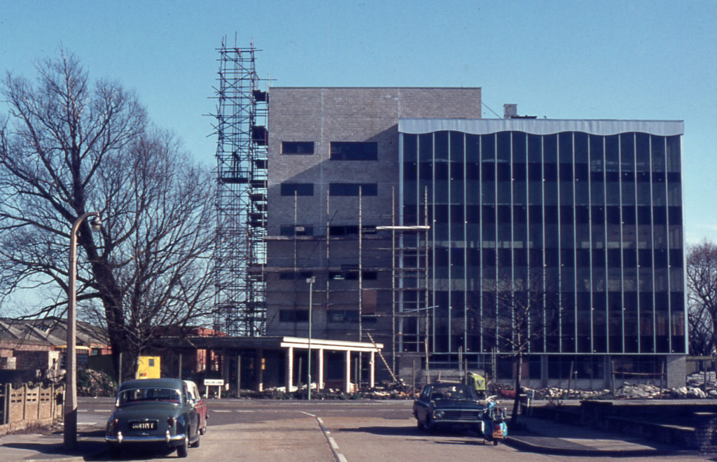 Willow Lane, Mitcham, Surrey CR4. Scaffoldinng of G. B. Premier.