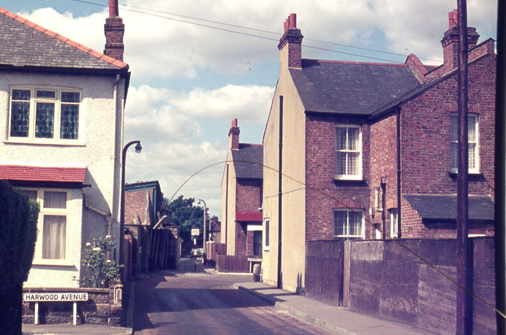 Love Lane - junction with Harwood Avenue, Mitcham, Surrey CR4.