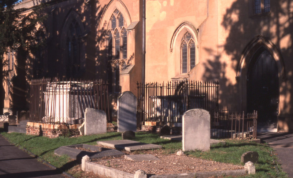 Listed tombs in Mitcham Parish Church, Mitcham, Surrey CR4.