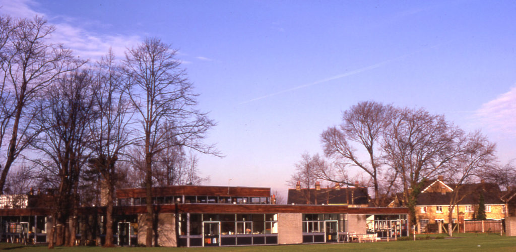 Ravensbury School, Mitcham, Surrey CR4. From rear of White Hart. Site of Hall Place.