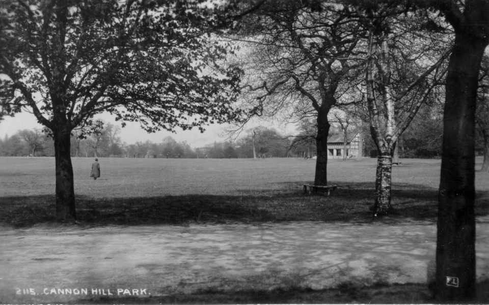 Early postcard of Cannon Hill 'Park' – no postmark