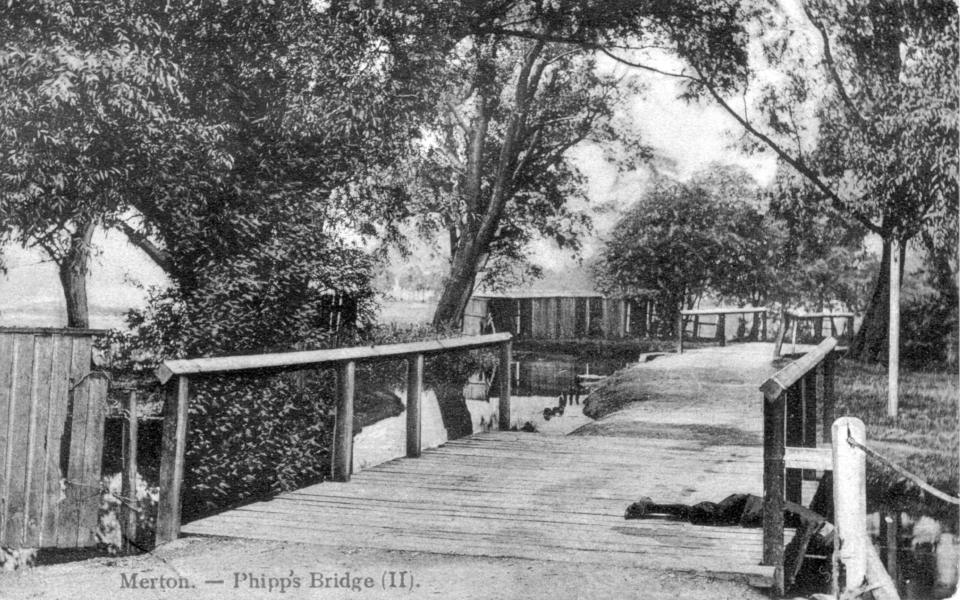 'Merton, Phipp's Bridge'. Edwardian postcard.
