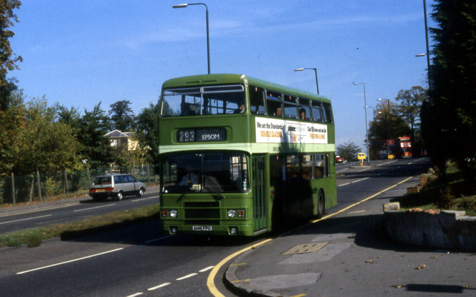 mhs-wjr-277-31 London Country Bus Route 293 Epsom to Colliers Wood Hypermarket 07-90